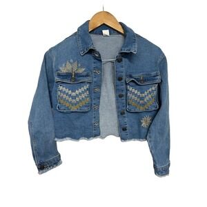 Evsie | Girls Jean Rodeo/ western style crop jacket | size 8-10‎ | worn 2x